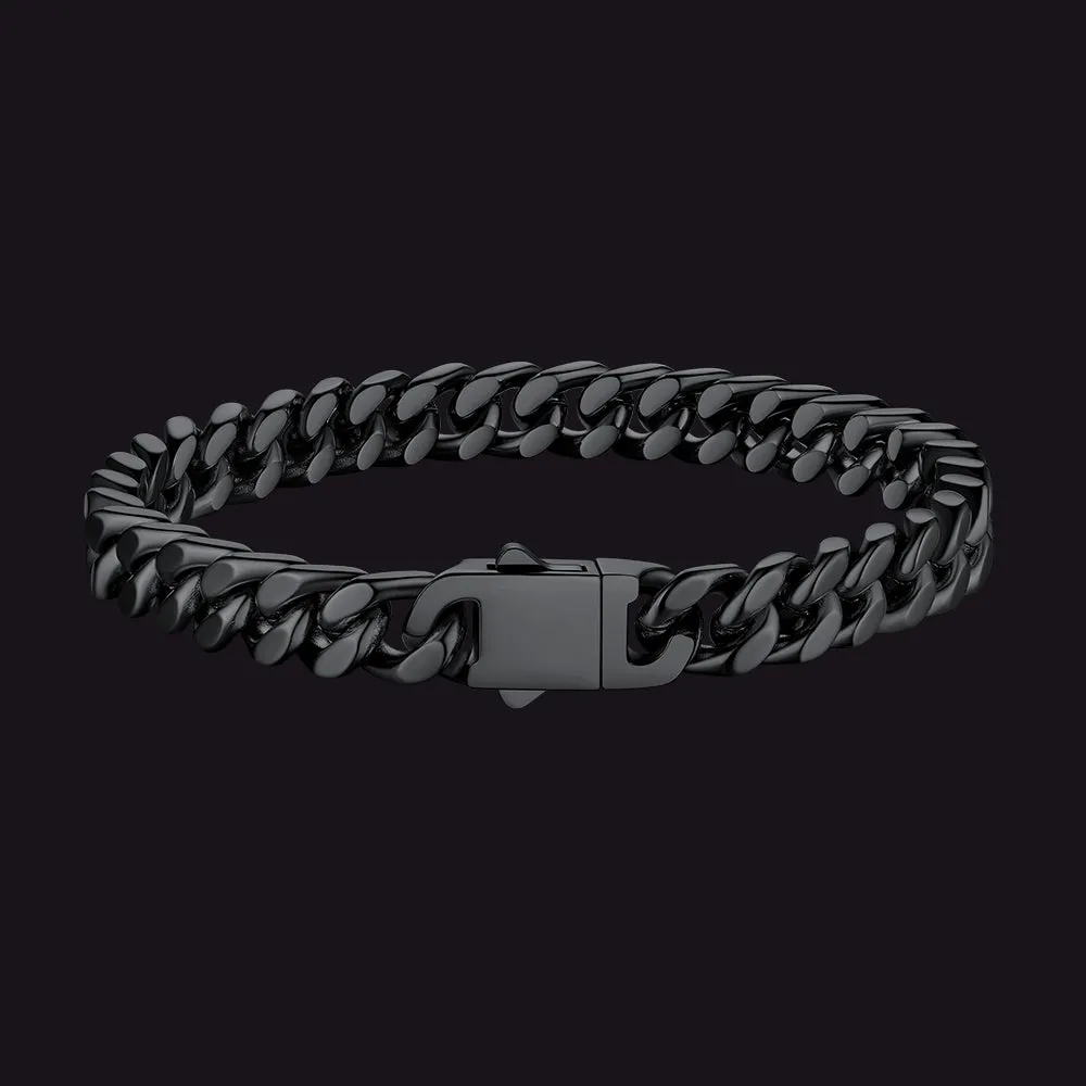 Miami Cuban Link Chain Bracelet for Men 5/7/9/12mm Width Bracelet
