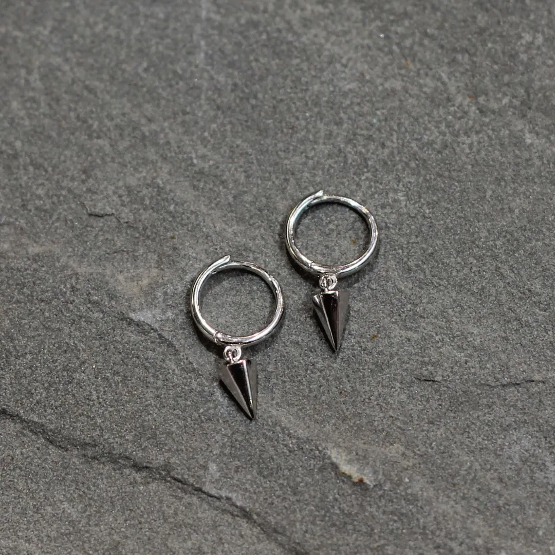 Mini Drop Spike Huggie Earrings