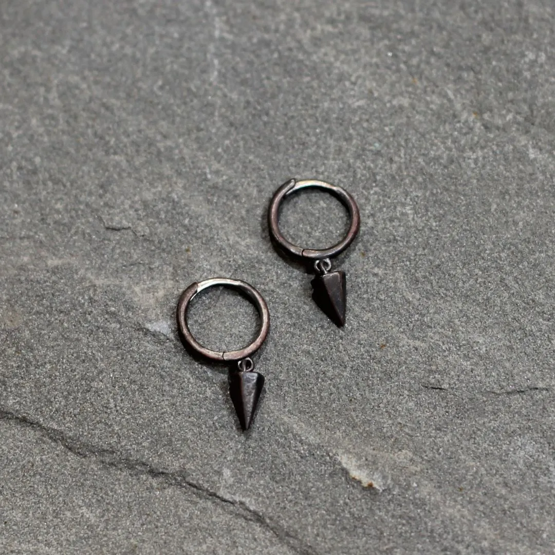 Mini Drop Spike Huggie Earrings