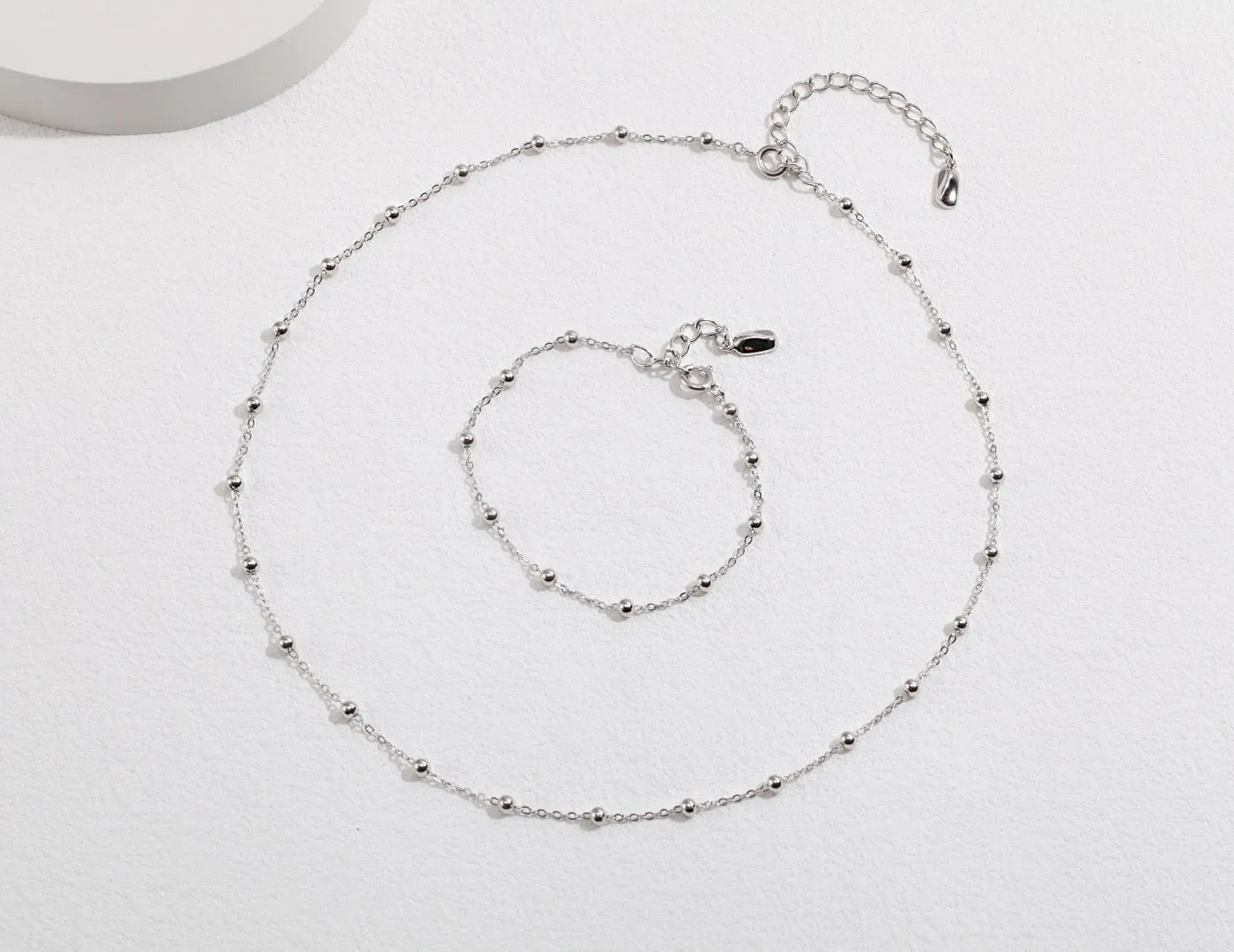 Minimalist Ball Chain Necklace in Gold Vermeil