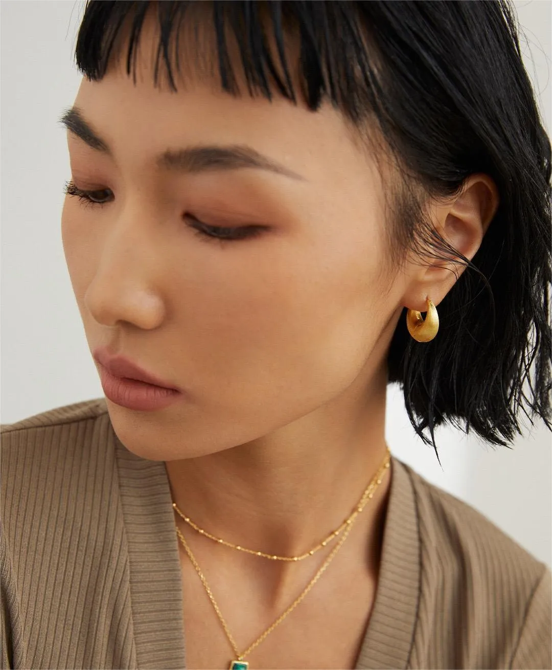 Minimalist Ball Chain Necklace in Gold Vermeil