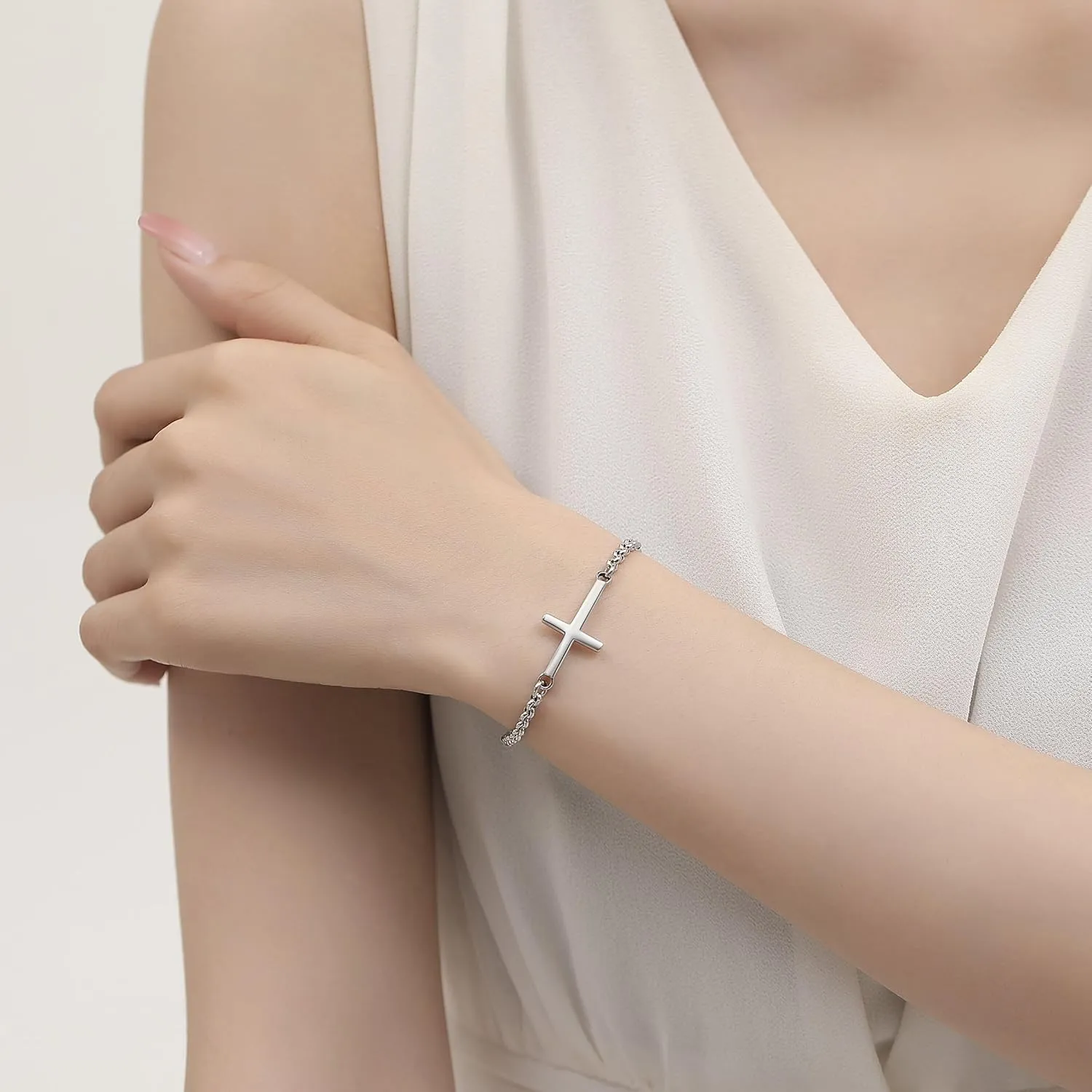 mnmoom lnterchangeable Medical Alert Bracelets-Stainless Steel Chain with lobster clasps-Just Chain