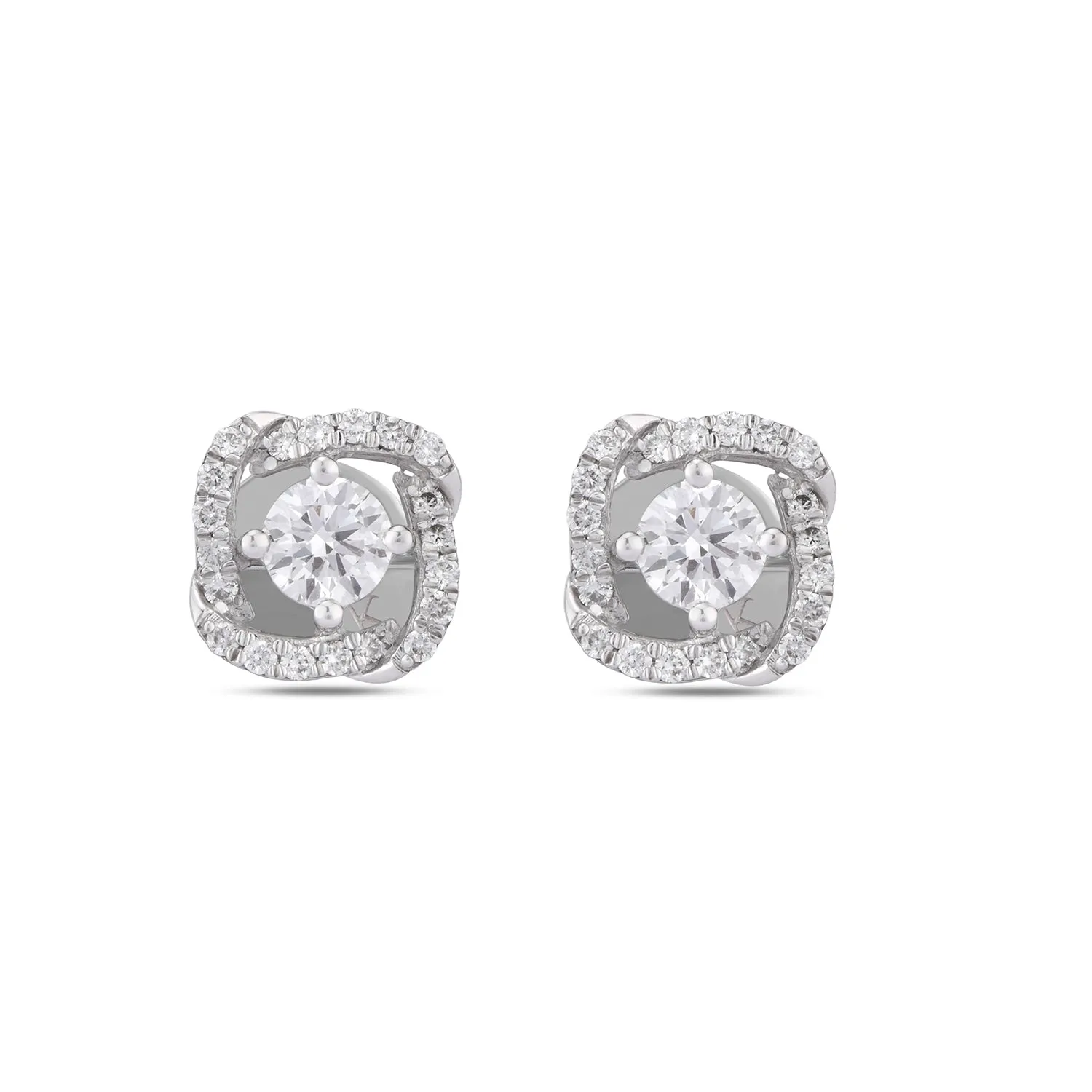 Mode Diamond Stud Earrings
