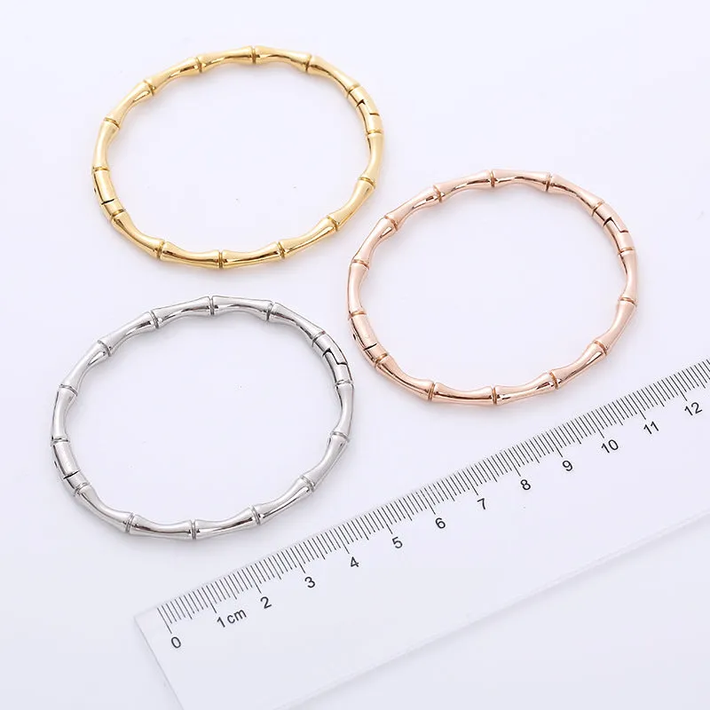Modern Chinese Bamboo Stainless Steel Electroplating Bangles
