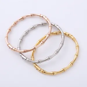 Modern Chinese Bamboo Stainless Steel Electroplating Bangles