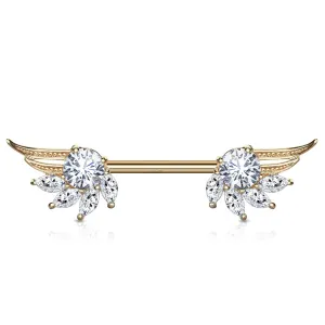 Nipple - Cubic Zirconia Wings