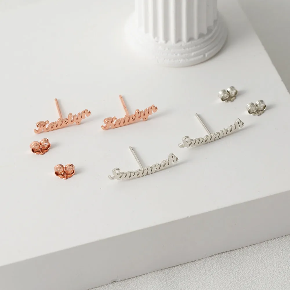 Noble and Dazzling Customizable Name Design Versatile Earrings