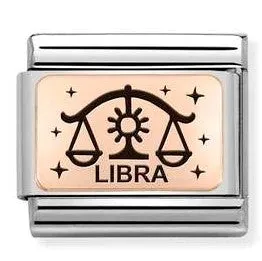 Nomination Classic Link with Libra Symbol in Rose Gold Tone