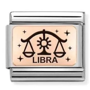 Nomination Classic Link with Libra Symbol in Rose Gold Tone