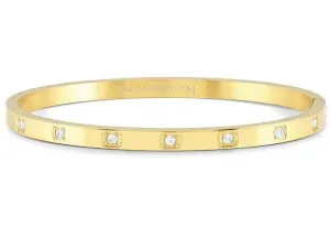Nomination Gold Cubic Zirconia Squares Bangle