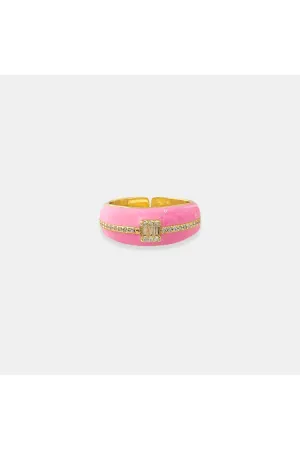 OMG BLING CZ Enamel Ring In Pink