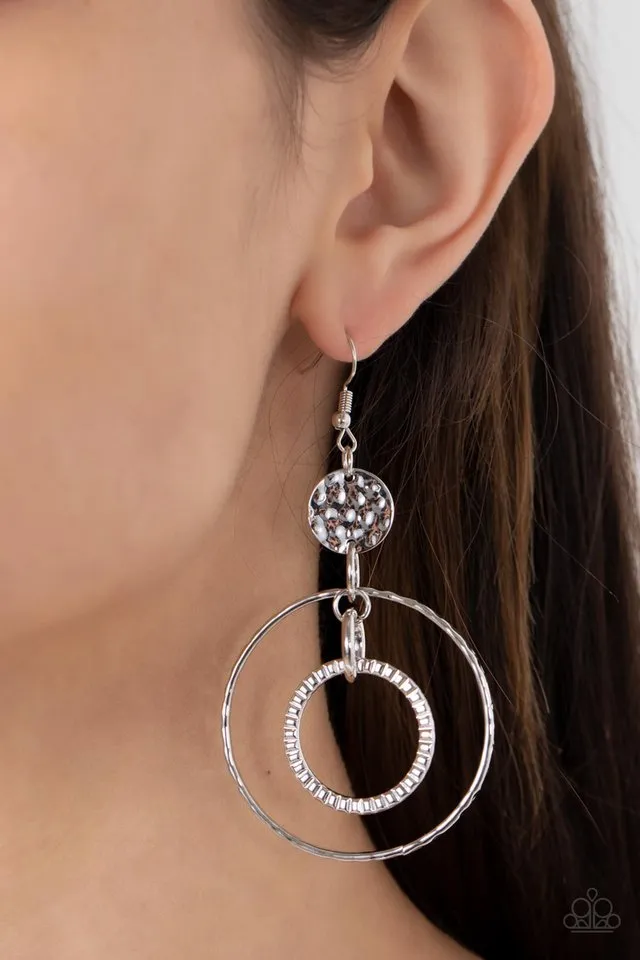 Paparazzi Earring ~ Mechanical Mecca - Silver