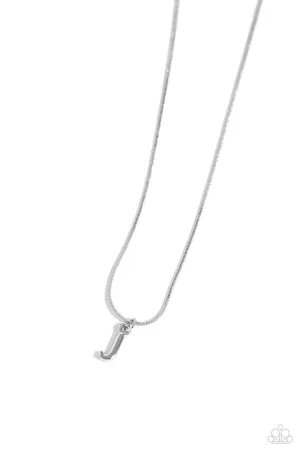PAPARAZZI Seize the Initial - Silver - J - NECKLACES