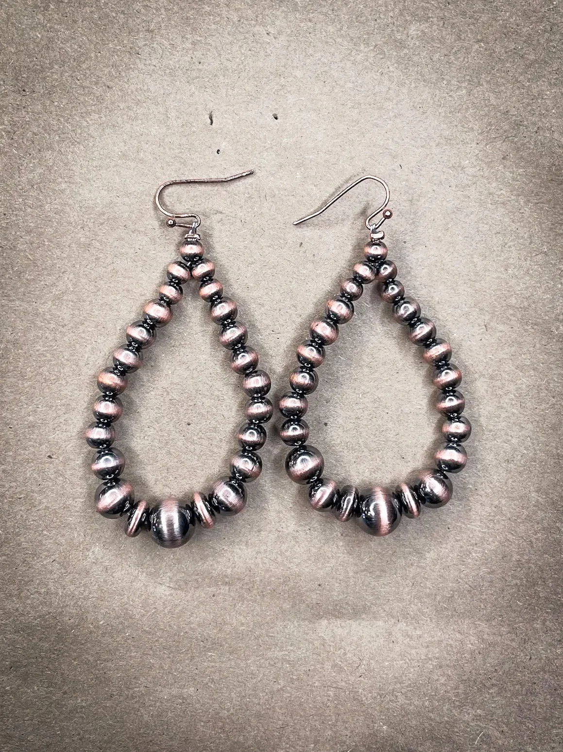 Parker Teardrop Dangle Earrings - Copper