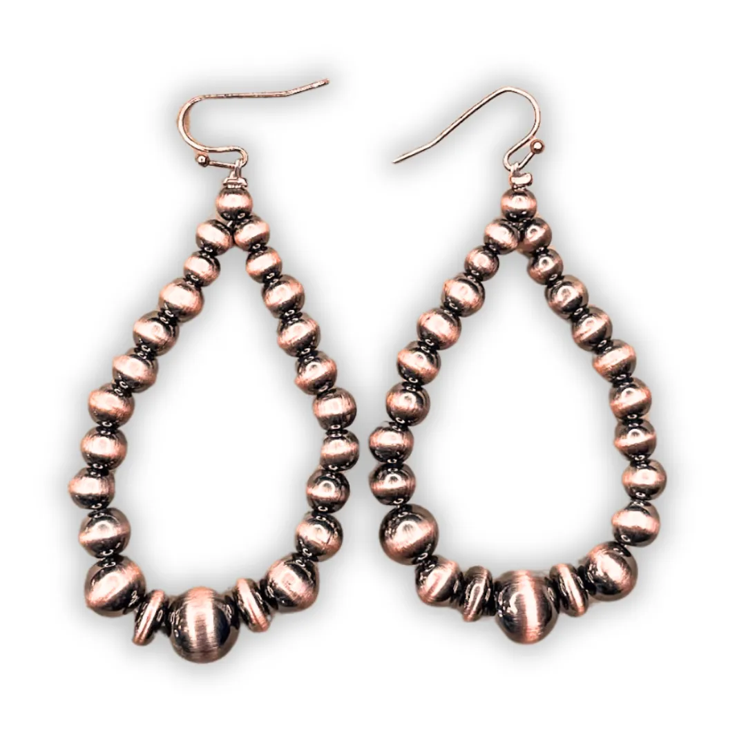 Parker Teardrop Dangle Earrings - Copper