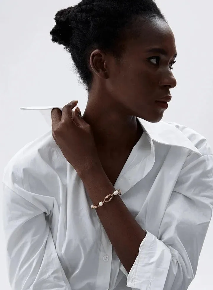 Pearl Chain Necklace & Bracelets