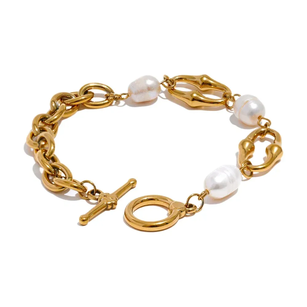 Pearl Chain Necklace & Bracelets