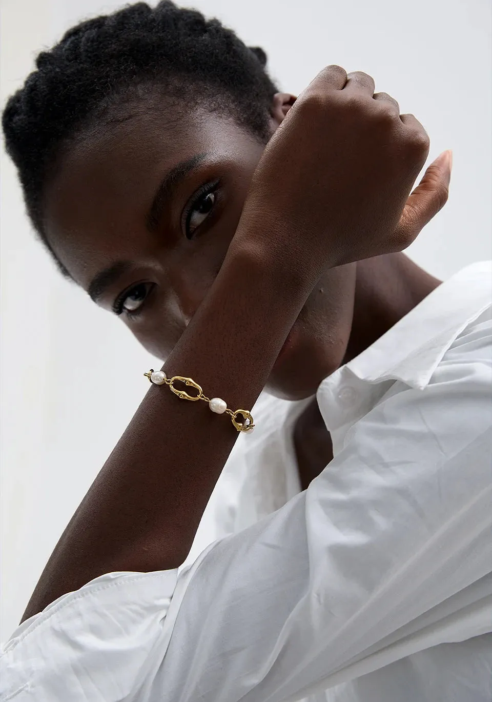 Pearl Chain Necklace & Bracelets