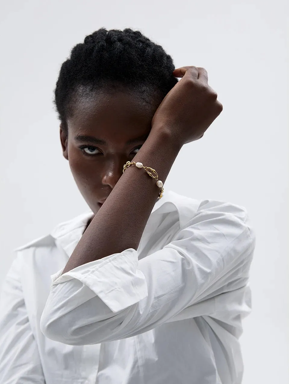 Pearl Chain Necklace & Bracelets