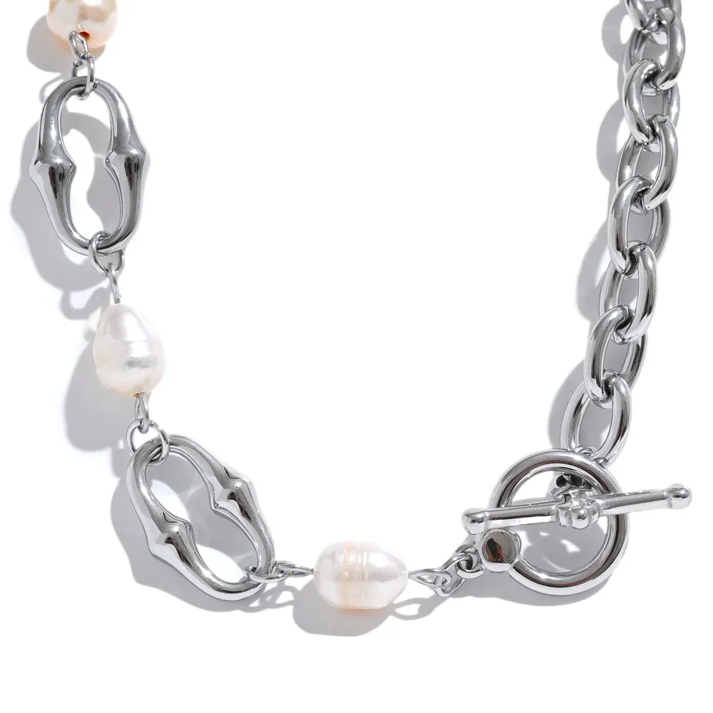 Pearl Chain Necklace & Bracelets
