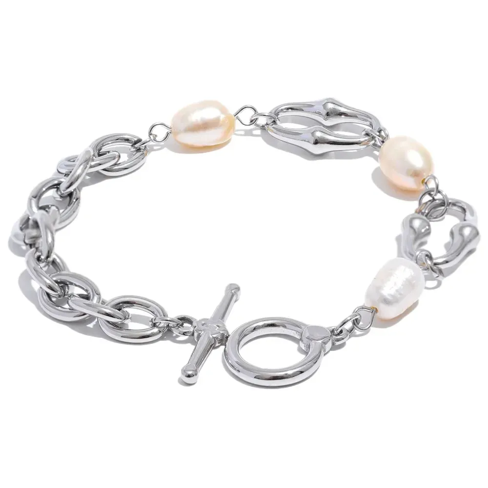 Pearl Chain Necklace & Bracelets