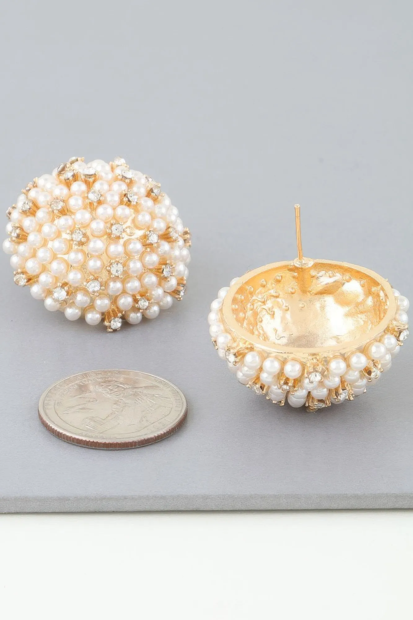 Pearled Sky Dome Stud Earrings