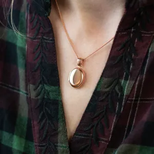 Petite 18ct Rose Gold Oval Locket