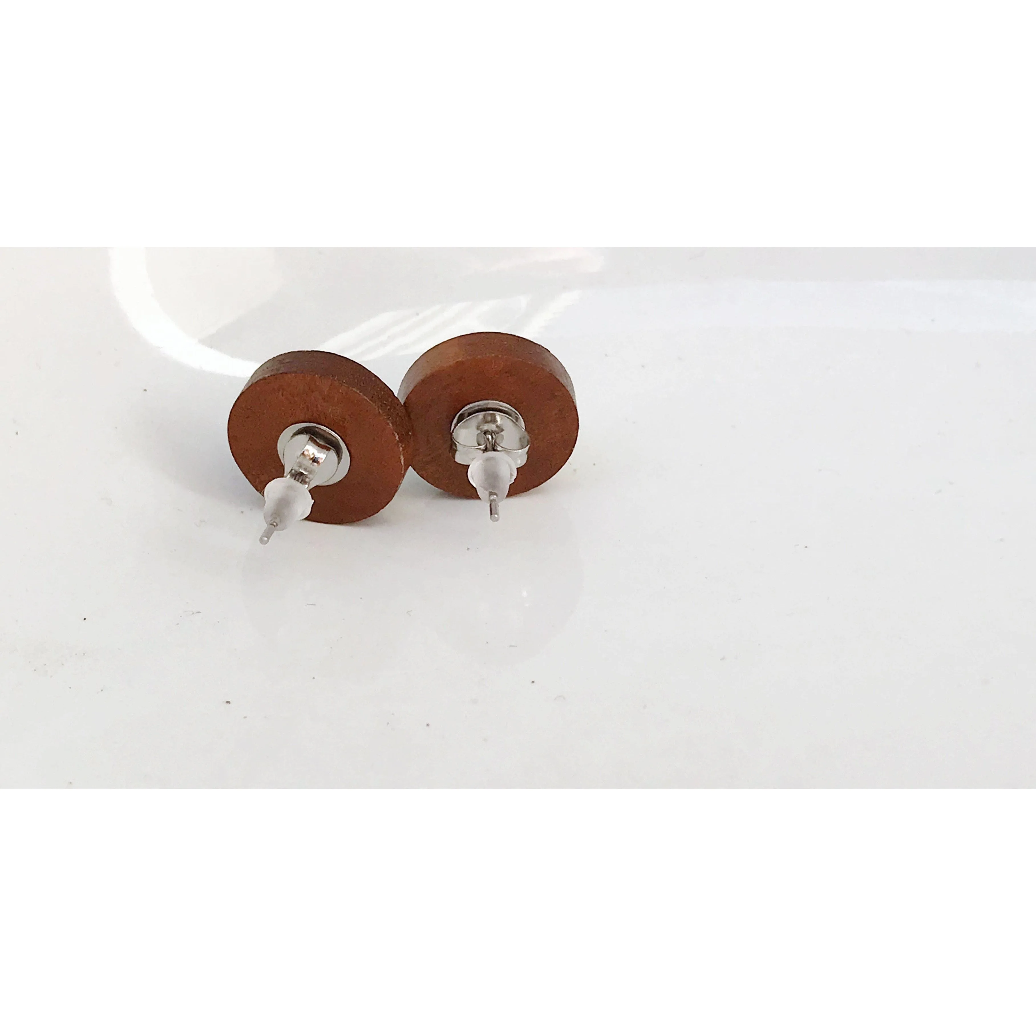 Silver Druzy Wood Stud Earrings: Stylish & Natural Accents for Everyday Wear