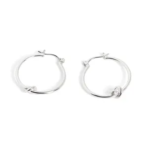 Silver Knot Hoop Earrings