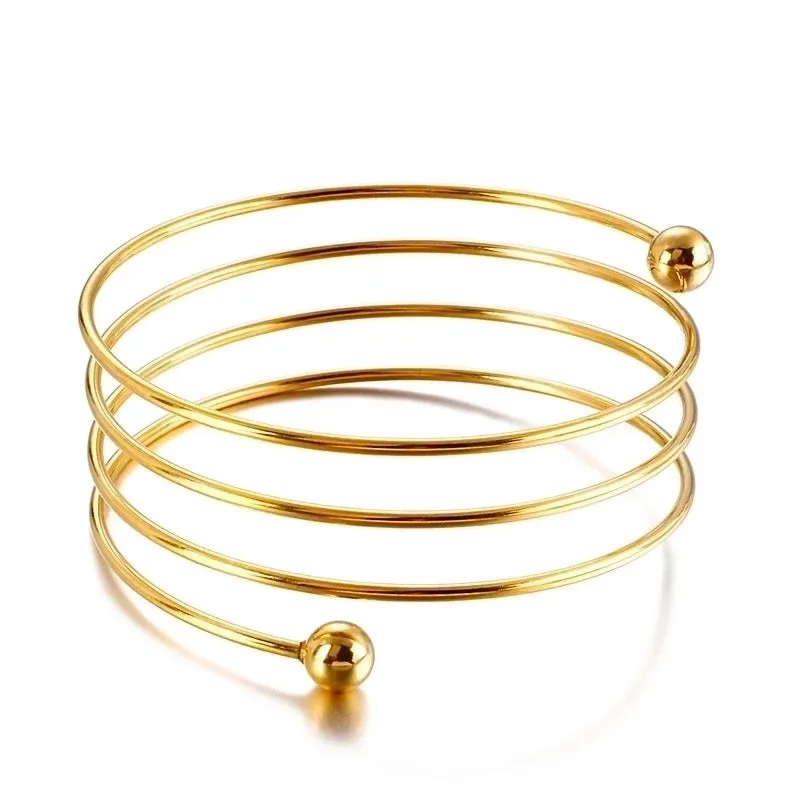 Simple Spring Multi-layer Stainless Steel Bracelets Wholesale