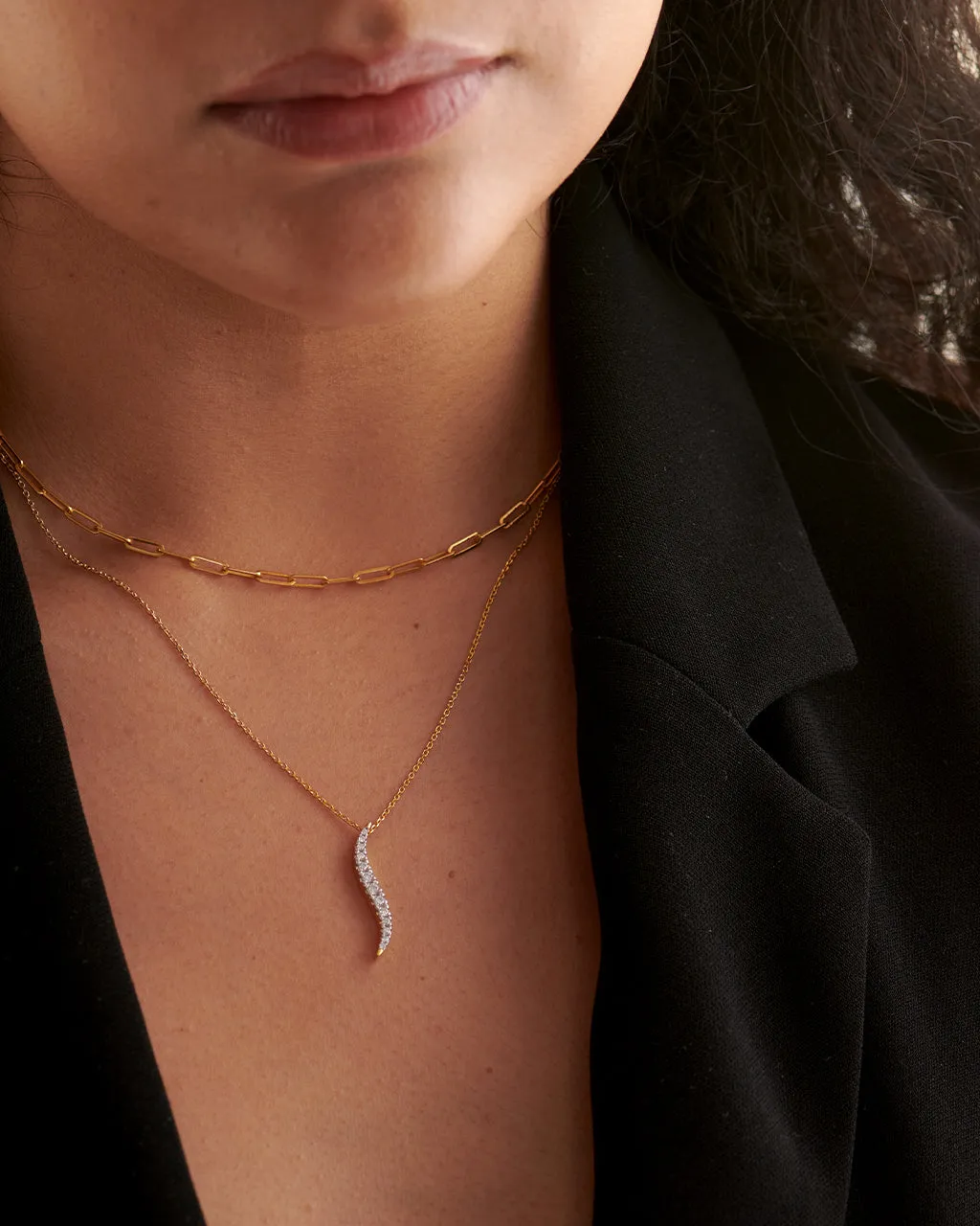 Sleek Diamond Necklace