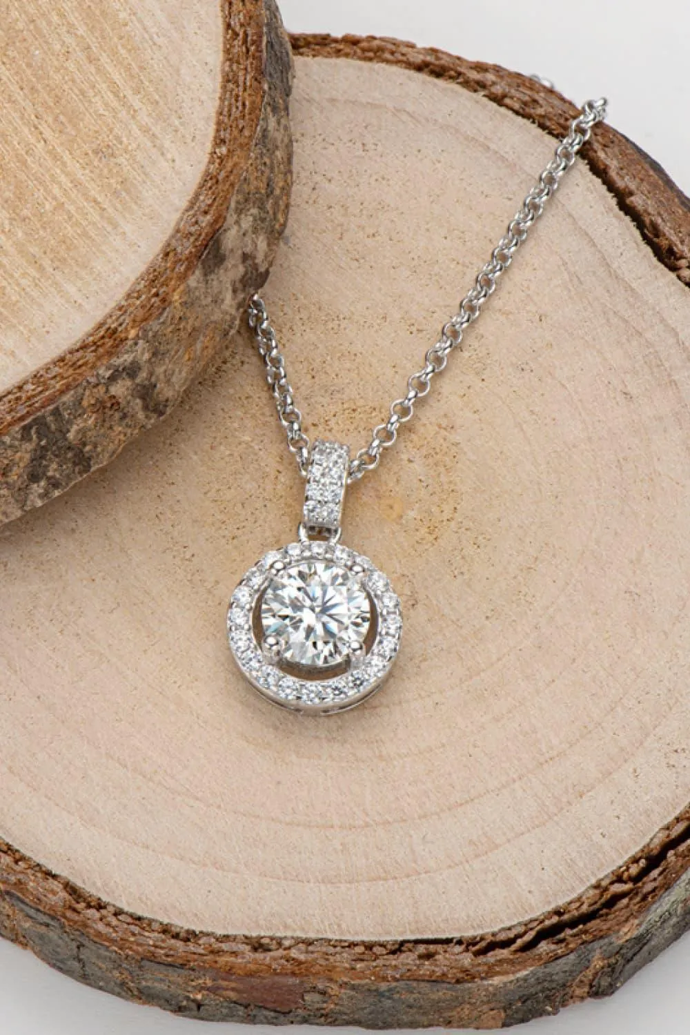 Sleek Zircon Pendant 925 Sterling Silver Necklace
