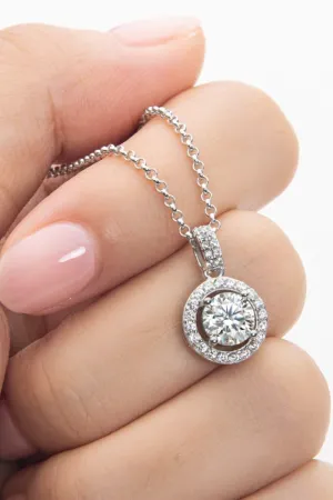 Sleek Zircon Pendant 925 Sterling Silver Necklace