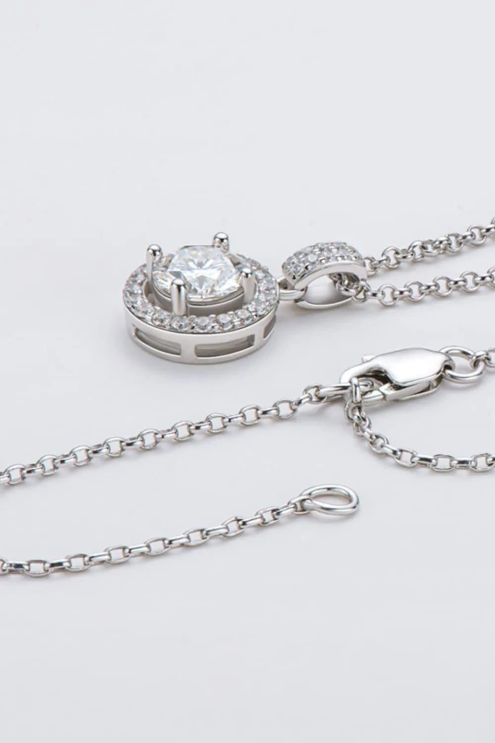 Sleek Zircon Pendant 925 Sterling Silver Necklace
