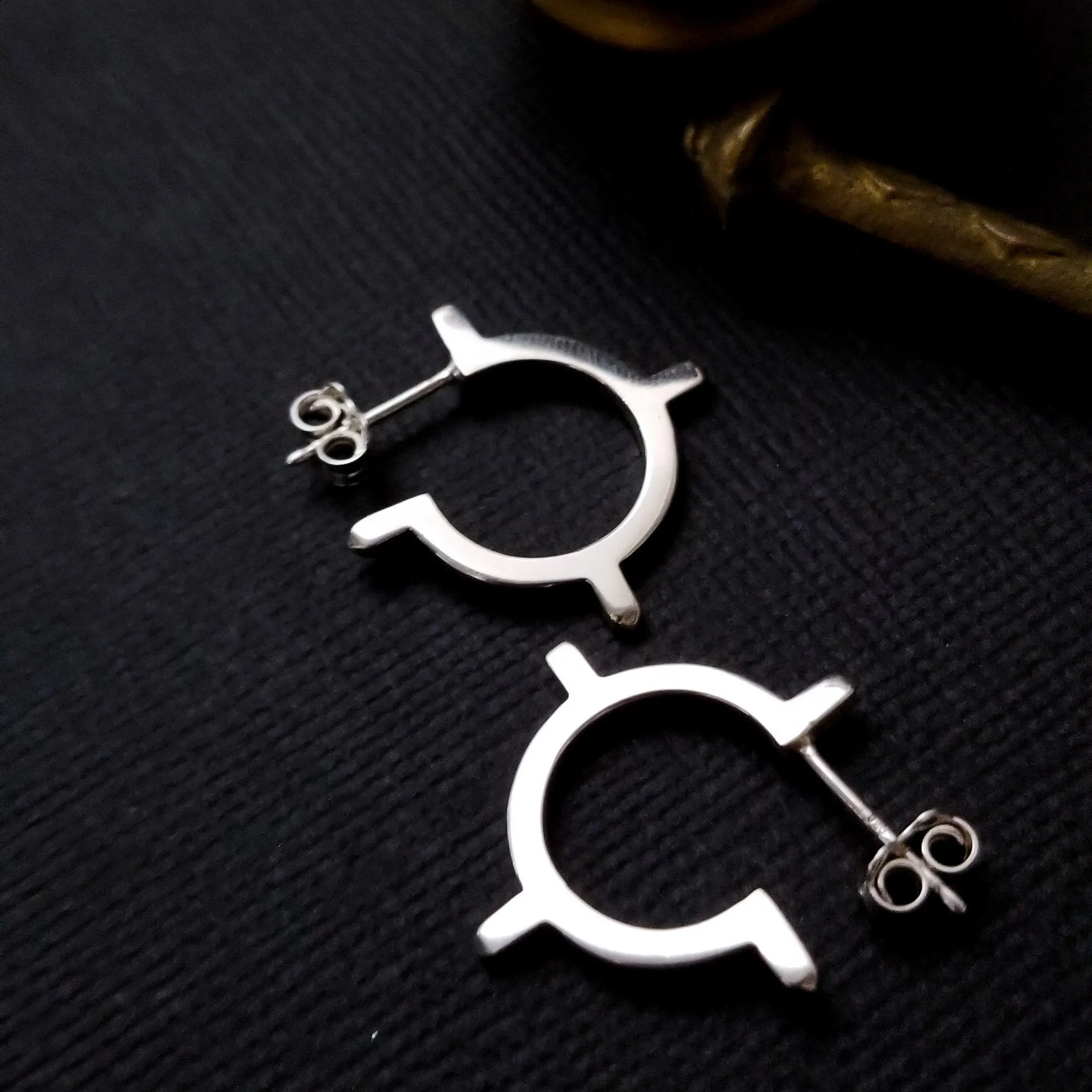 Small Celestial Hoop Earrings