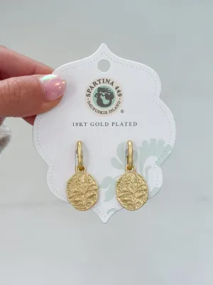 Spartina Damask Coin Hoop Earrings