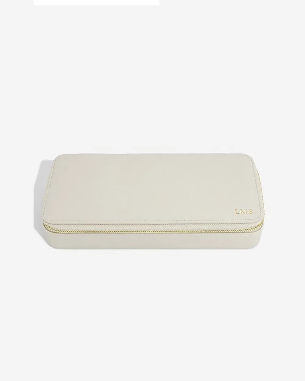 Stackers Sleek Necklace Zipped Travel Jewellery Box  Oatmeal
