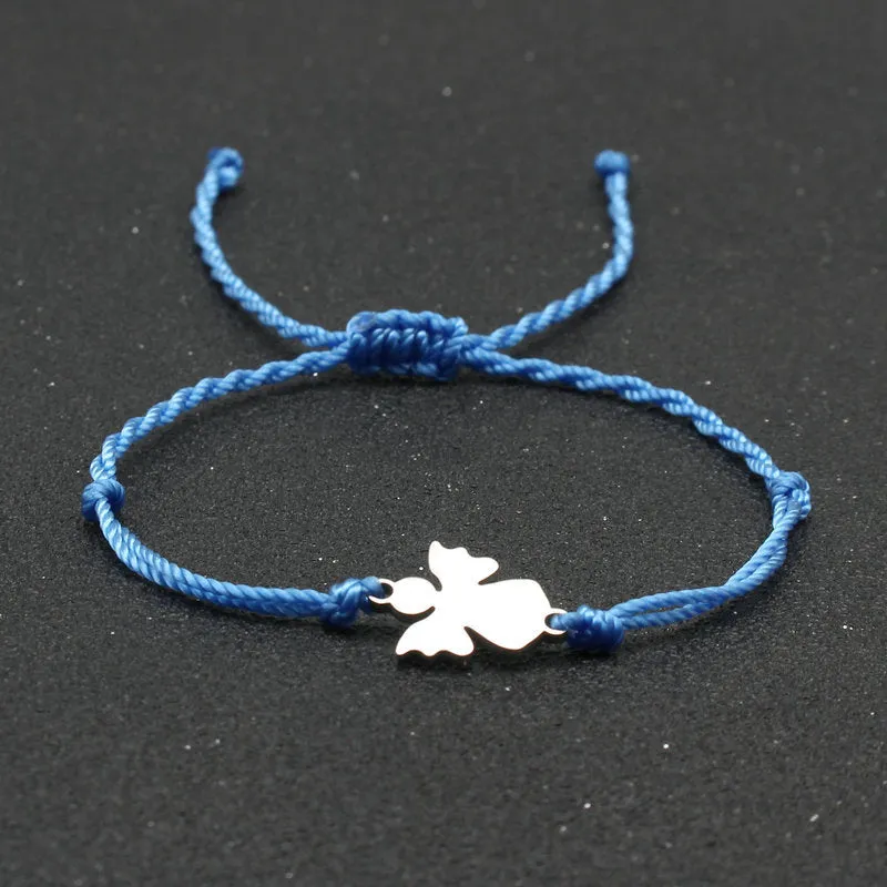 Stainless Steel Little Angel Bracelet Hand Woven Simple Adjustable