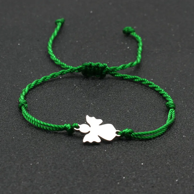 Stainless Steel Little Angel Bracelet Hand Woven Simple Adjustable