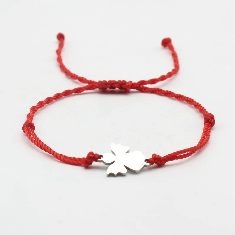 Stainless Steel Little Angel Bracelet Hand Woven Simple Adjustable