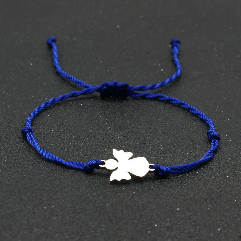 Stainless Steel Little Angel Bracelet Hand Woven Simple Adjustable