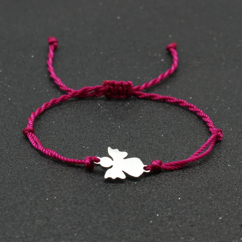 Stainless Steel Little Angel Bracelet Hand Woven Simple Adjustable