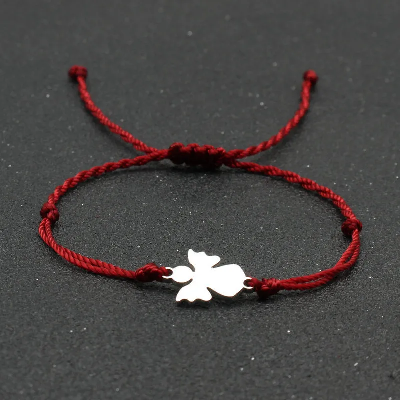 Stainless Steel Little Angel Bracelet Hand Woven Simple Adjustable