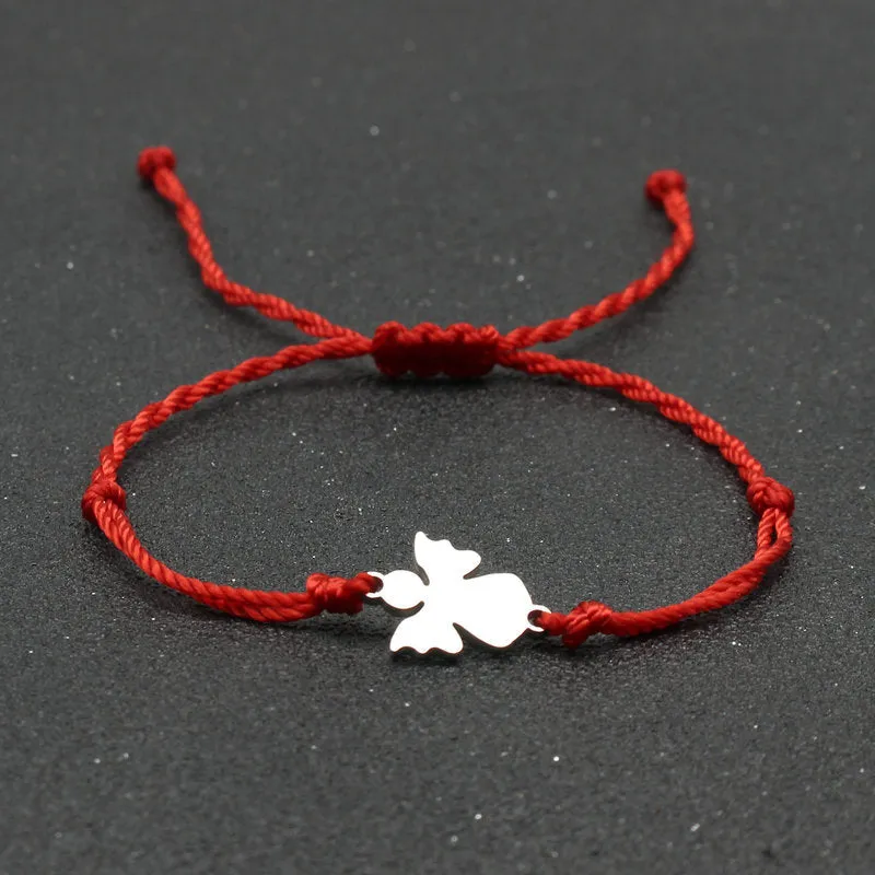 Stainless Steel Little Angel Bracelet Hand Woven Simple Adjustable