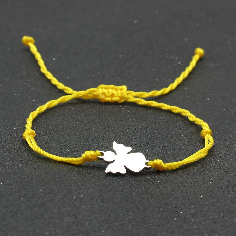 Stainless Steel Little Angel Bracelet Hand Woven Simple Adjustable