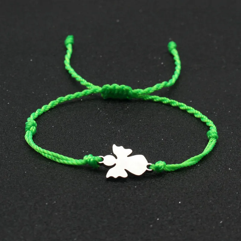Stainless Steel Little Angel Bracelet Hand Woven Simple Adjustable