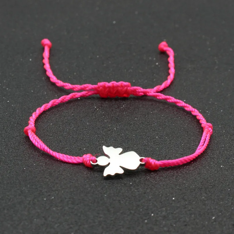 Stainless Steel Little Angel Bracelet Hand Woven Simple Adjustable