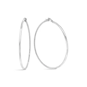 Sterling Silver Extra Large 70mm Hoop Earrings