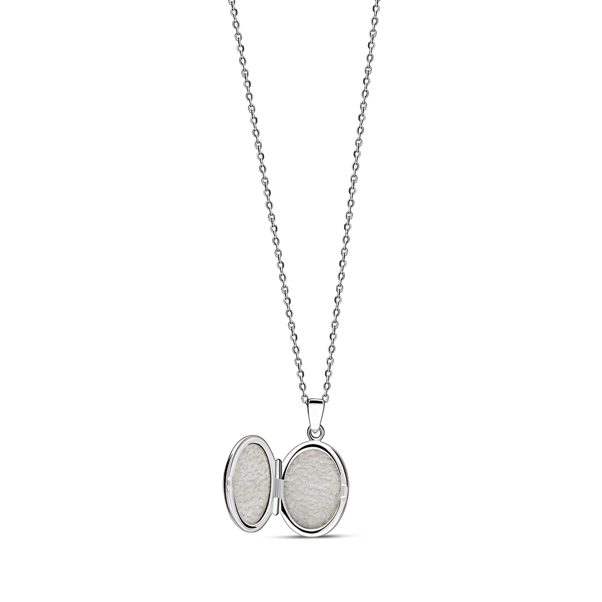 Sterling Silver Small Plain Oval Locket