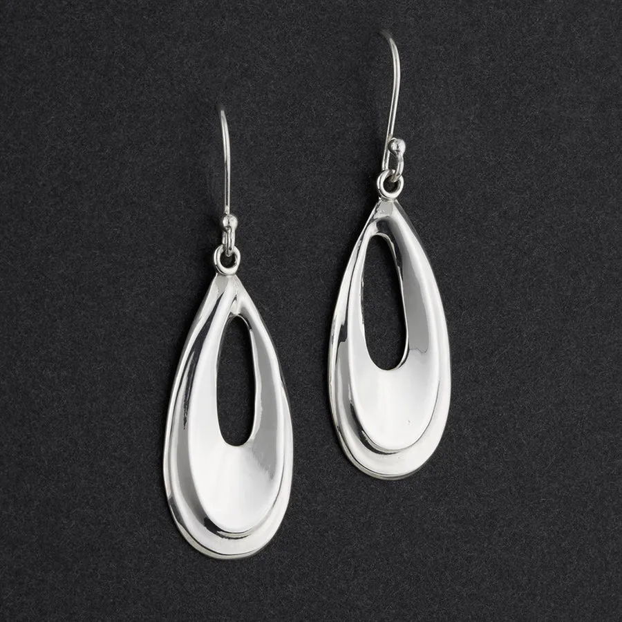 Sterling Silver Teardrop Dangle Earrings